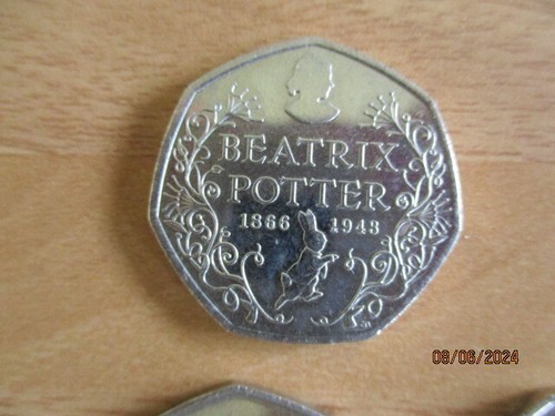 Circulated 50p coins - , beatrix