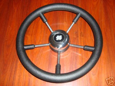 Black steering wheel rib - wheel, pu
