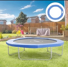 Homcom 10ft Trampoline Spring Cover Padding Blue Foam Protection Anti Wear