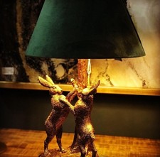 Gold Marching Hares Table Lamp