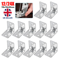 12/24x Metal Galvanised Angle