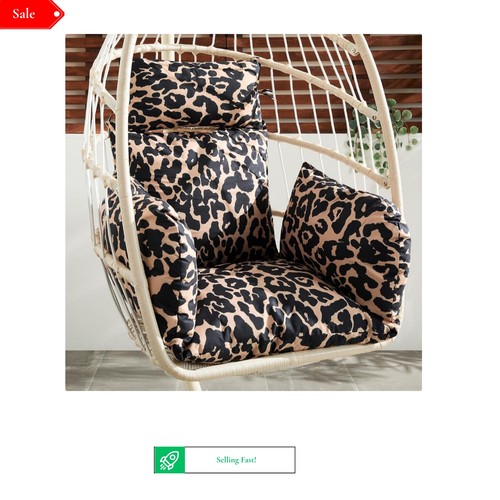 Leopard print egg chair - leopard,