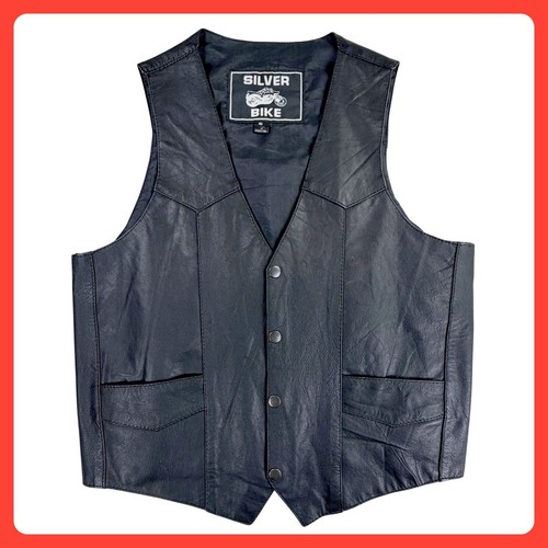 Silver bike biker vest mens - biker,