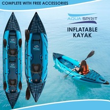 Kayak Inflatable 10’5”/13’5” - 1 or 2 Person, Portable for River, Lake, or Ocean