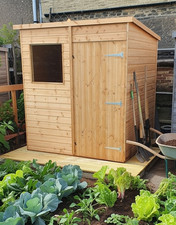 6x4 pent garden shed T&G
