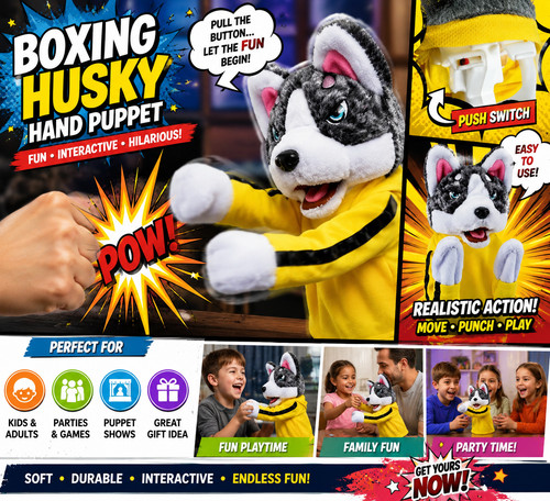 Boxing dog hand puppet - hand,