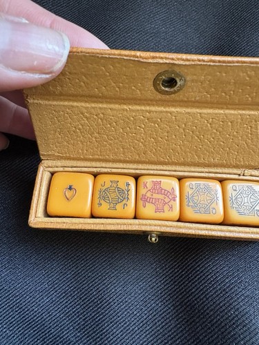 Vintage set poker dice - set, of