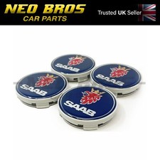 4 x OE Quality Wheel Cap Centre Badges for Saab 9-3 03-12 12775052