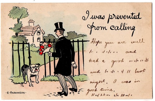 938 early comic postcard - postcard, by