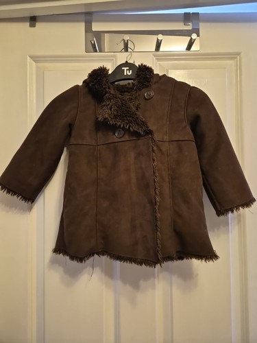 Brown fur lined coat - lined, baby
