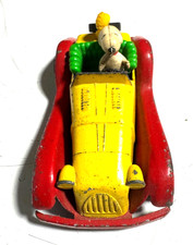 Vintage 60s Metal Die Cast Aviva Toys - Snoopy & Woodstock Car Peanuts
