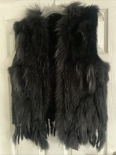 Stunning Black Real Fur Gilet