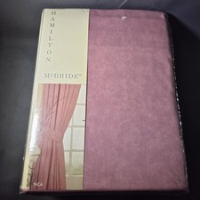 Pair Hamilton McBride Luxury Curtains Creme Fully Lined  66" x 54'' + Tiebacks  