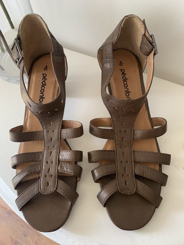 Brown leather gladiator sandal - brown,