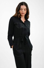 Topshop Womens Black Jumpsuit