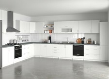JD Greta Kitchen Units 300-1200mm Wall Base Sink Oven Cabinets - White Matt