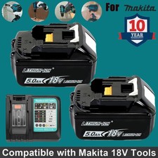 2X Genuine Battery For Makita 18V 5.0Ah LXT Li-ion BL1830 BL1850 BL1860B Charger