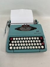 Smith-Corona Corsair Vintage Manual Desktop Typewriter Blue Portable SCM