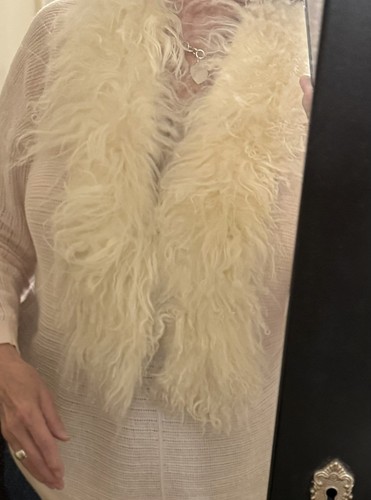Genuine mongolian lamb scarf - genuine,