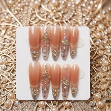 Elegant Nude Ombre Press On