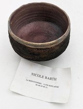 NICOLE BARTH FRENCH RAKU STUDIO POTTERY BOWL 21ST CENTURY