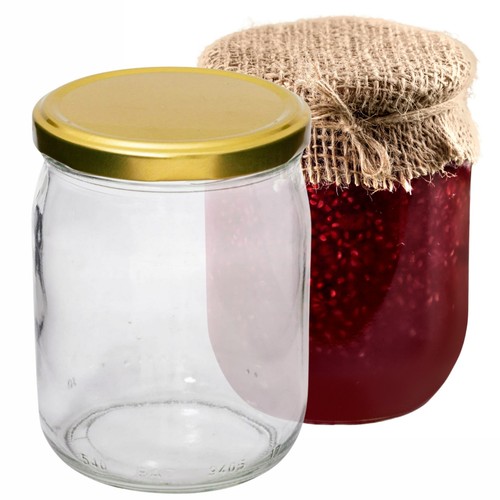 Glass jars 540ml with lid - glass,