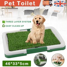 Pet Dog Toilet Mat Restroom Training Grass Potty Pad Loo Tray Large Puppy NEW