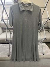 Uk16 Grey Ribbed Midi Dress
