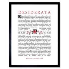 Quote Desiderata Floral