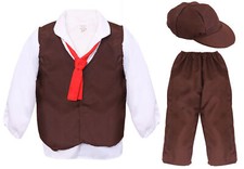  CHILD BROWN POOR VICTORIAN COSTUME HISTORICAL TUDOR SCHOOL BOOK DAY FANCY DRESS