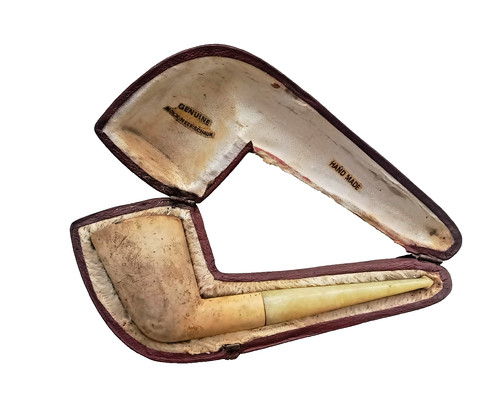 Vintage meerschaum pipe red - vintage,
