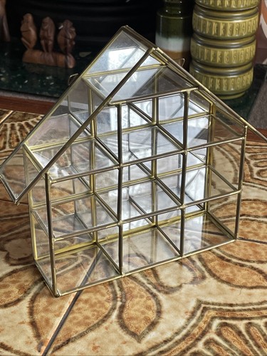 Vintage brass and - and, glass