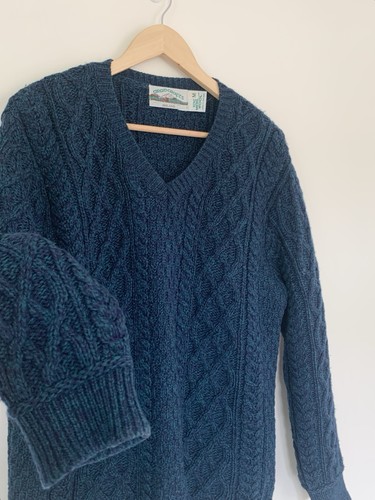 Aran crafts navy green - &,