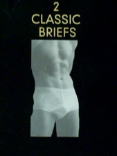 Greenwoods Classic 2 Pack Briefs 100% Cotton Y-Front White 2XL 43-45 NOS Vintage