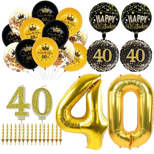 40th birthday balloons - 40th,
