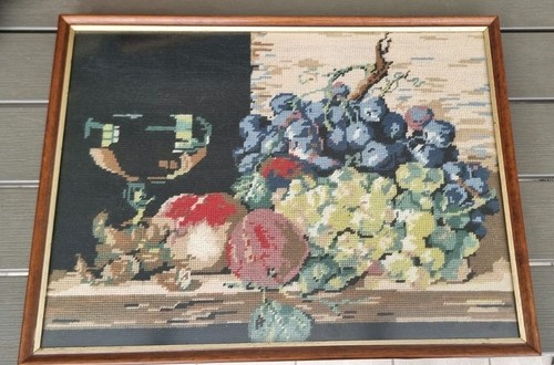 Vintage completed needlepoint - vintage,