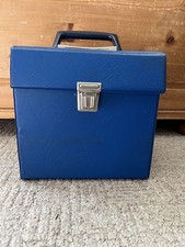 Vintage 7 Inch Vinyl Record Single Storage Box Carry Case 60s 70s 80s Blue  