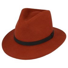 Wool Felt Fedora Hat Crushable