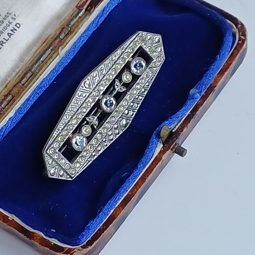 Edwardian style paste brooch - edwardian,