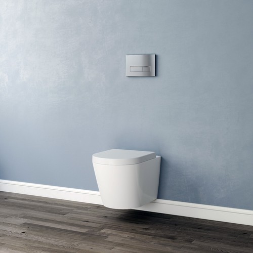 Rimless round wall hung - round,
