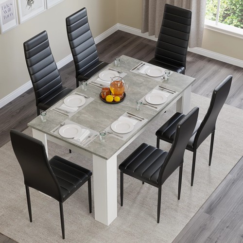 Dining table and chairs pu - dining, 4/6