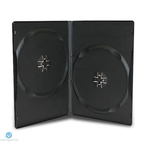Double black dvd case - double,