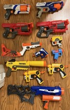 Lot of (12) Various NERF Guns