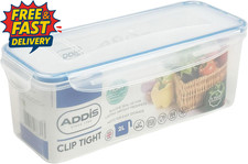 Clip Tight Food Storage Container 2 Litre Narrow Rectangle Airtight Silicone Sea