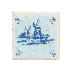 Dutch Delftware Tile Miniature