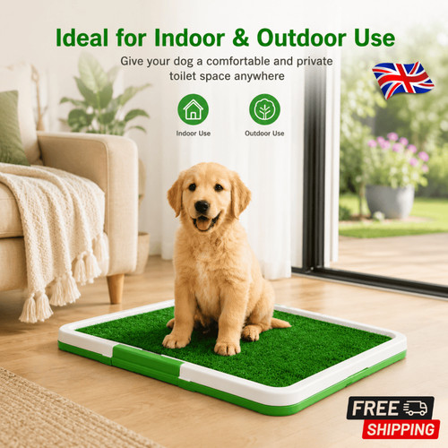 Dog toilet tray with - dog,