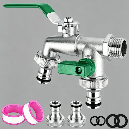 Brass double garden tap - double,