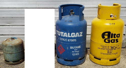 Collection empty butane - -,