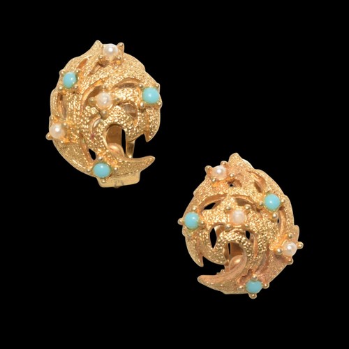 Sphinx gold tone turquoise - gold,