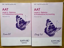 AAT LEVEL 4 - BUSINESS TAX - KAPLAN EXAM KIT AND STUDY TEXT